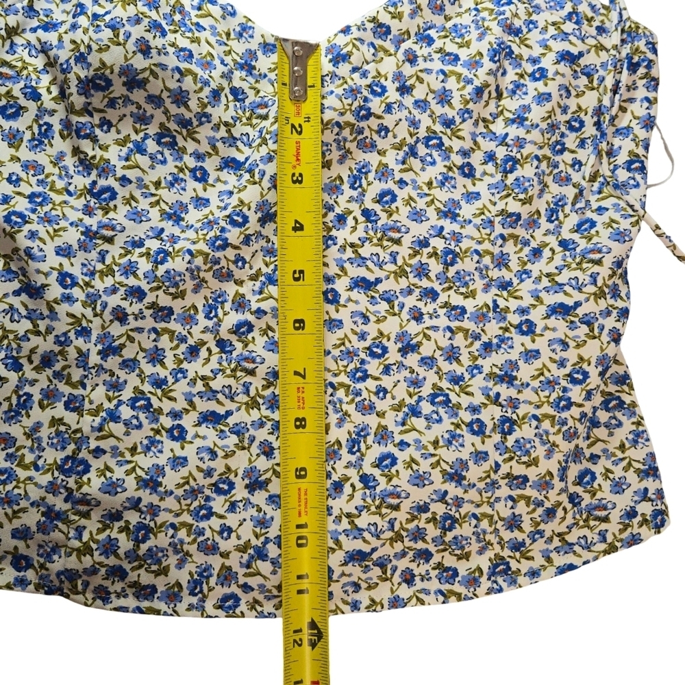 Jun & Ivy Floral Blue and White Camisole Top Size M - Picture 6 of 7